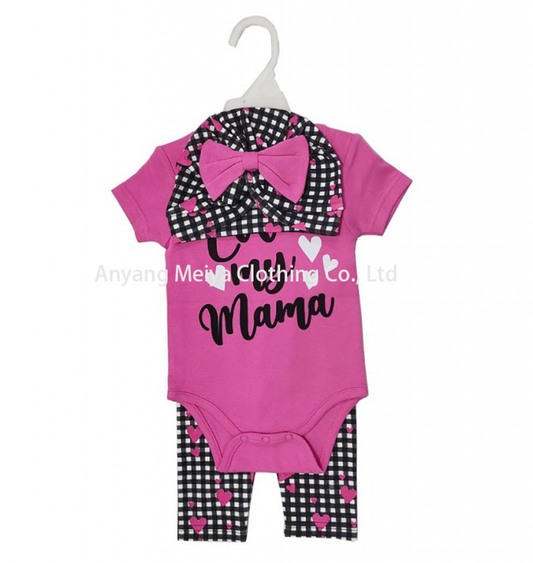 Baby girls 3pc set newborn 3pc set giftset bodysuit pant hat
