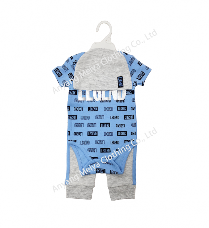 Baby boys 3pc set newborn 3pc set gift set bodysuit pant hat