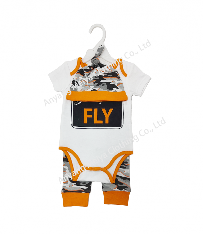 Baby boys 3pc set newborn 3pc set gift set bodysuit pant hat