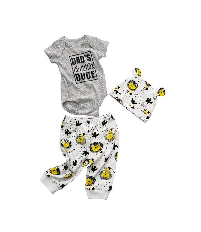 baby 3pc set infant set bodysuit creeper pant trouser hat
